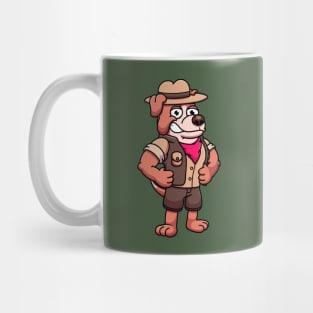 Cartoon Boxer Dog Ranger Mug